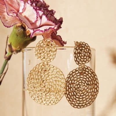 Boucles d'oreilles Onde Gourmette dorées