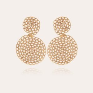 Boucles d'oreilles Onde Gourmette dorées