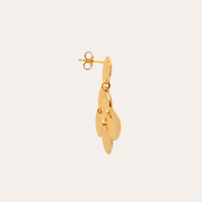 Boucles d'oreilles Sequin Diva dorées – Image 2