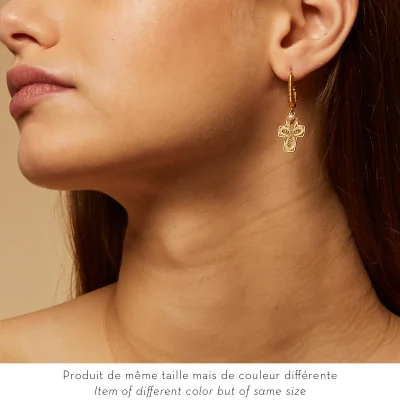 Boucles d'oreilles Tao Croix Yuca dorées – Image 2