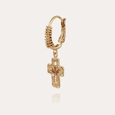 Boucles d'oreilles Tao Croix Yuca dorées – Image 3