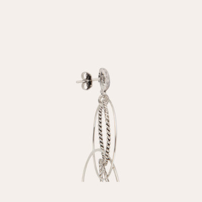 Boucles d'oreilles Torsade Multi argentées – Image 3