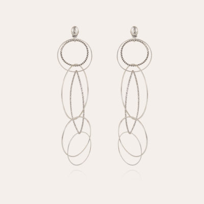 Boucles d'oreilles Torsade Multi argentées