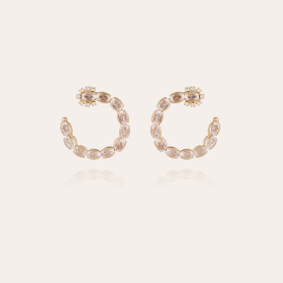 Boucles d'oreilles créoles Riviera petit modèle dorées