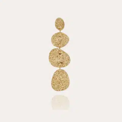 Boucles d'oreilles Eclipse 4 rangs dorées – Image 2