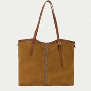 Cabas India  Veau Velours Pécan
