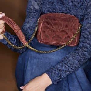 Sac Charly Velours brique matelassé