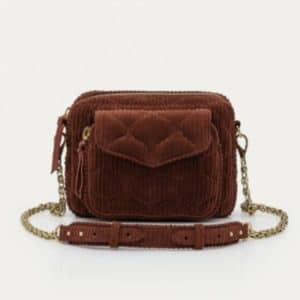 Sac Charly Velours brique matelassé