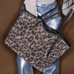 Cabas India Cuir Léo Vintage