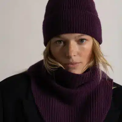 Col cachemire plum