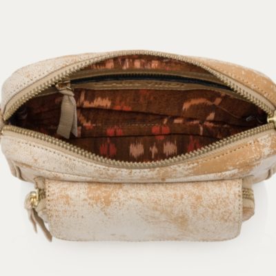 Sac Charly  Cuir Sable Blanc – Image 3