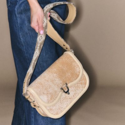 Sac Manon  Cuir Sable Blanc – Image 2