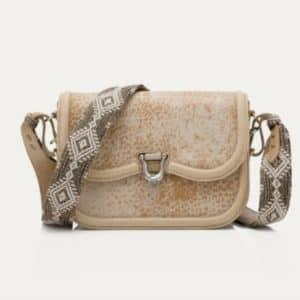 Sac Manon  Cuir Sable Blanc