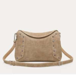 Sac Gaia  Cuir Sable Blanc