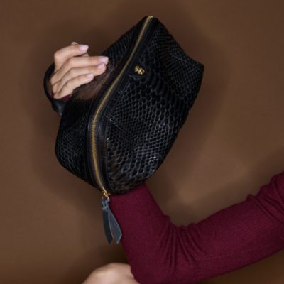 Trousse Charlotte  Python Noir – Image 2