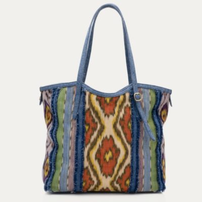 Cabas India  Tissu Patchwork Lasso