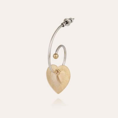 Boucles d'oreilles Céline Love mini bicolore – Image 2