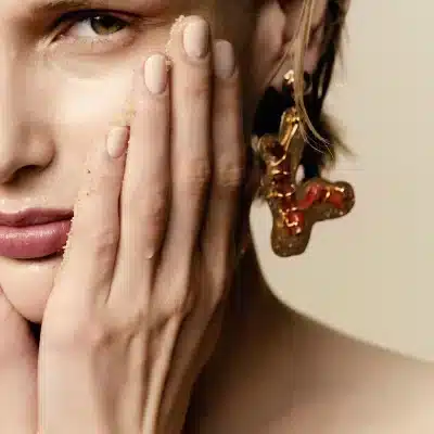 Boucles d'oreilles Formentera dorées – Image 3