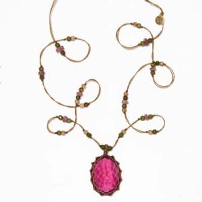 Tibétain Court Indian Glass Rose – Image 2
