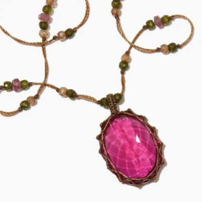 Tibétain Court Indian Glass Rose – Image 3