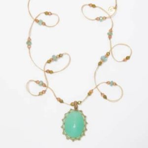 Tibétain Court Chrysoprase