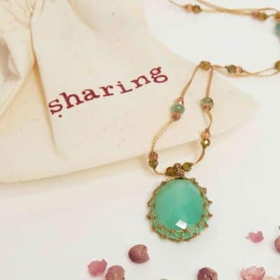 Tibétain Court Chrysoprase – Image 2