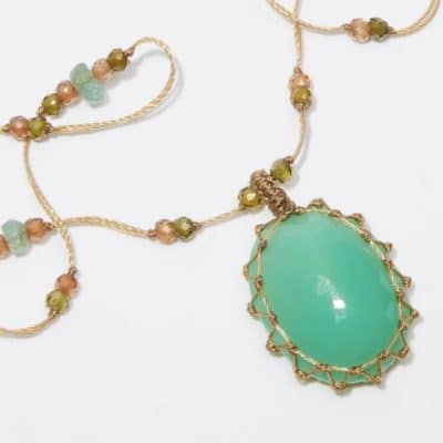 Tibétain Court Chrysoprase – Image 3