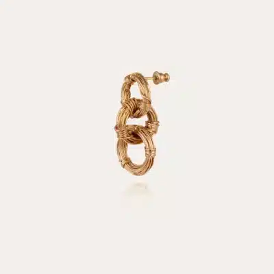 Boucles d'oreilles Maille Ariane dorées – Image 2