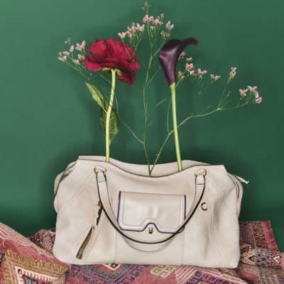 Sac Juno  Cuir Nappa Gypse