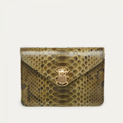 Portefeuille Alex  Python dark kaki