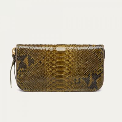 Portefeuille Bob Python dark kaki