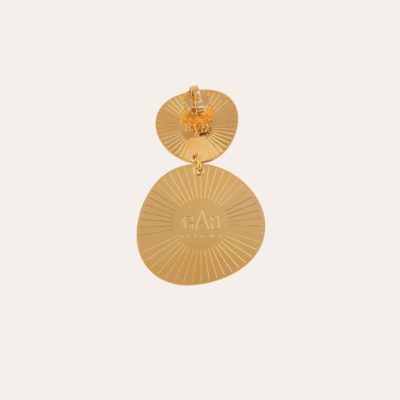 Boucles d'oreilles Diva Nuage dorées – Image 2