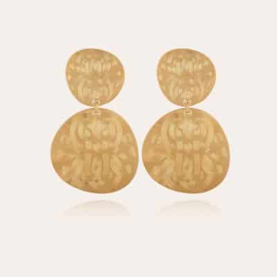 Boucles d'oreilles Diva Nuage dorées