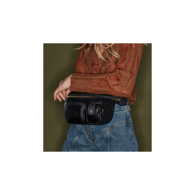 Sac Banane Romeo  Python Noir – Image 2
