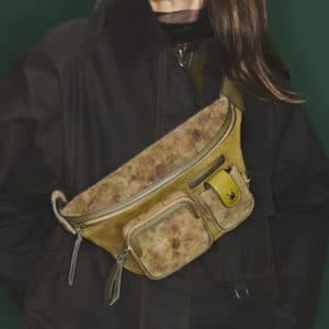 Sac Banane Romeo Veau Velours Papyrus