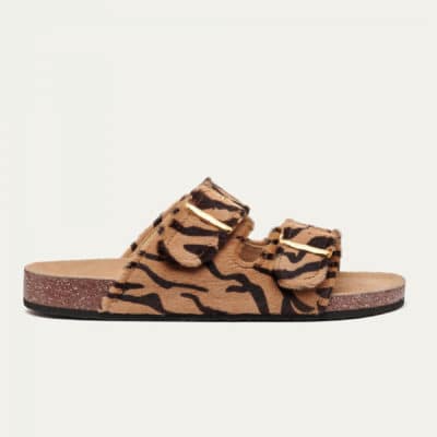 Sandales Odette  Cuir Imprimé Tigre tora