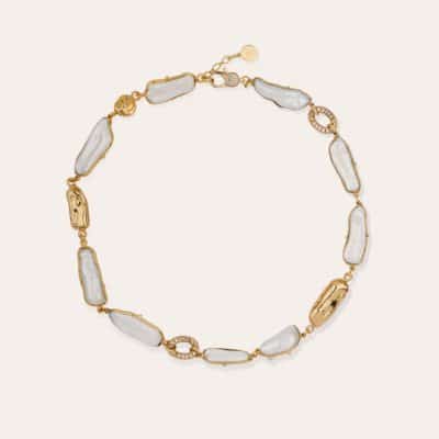 Collier Cayo doré - Nacre blanche