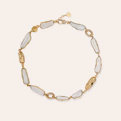 Collier Cayo doré - Nacre blanche
