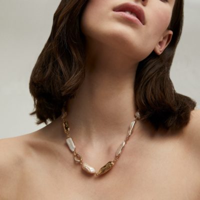 Collier Cayo doré - Nacre blanche – Image 2