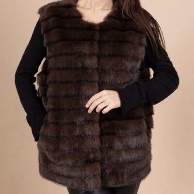 Gilet fourrure imitation vison
