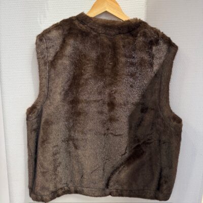 Gilet fourrure marron – Image 2