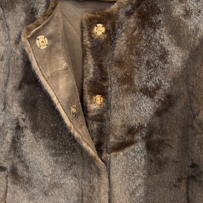 Gilet fourrure marron – Image 3