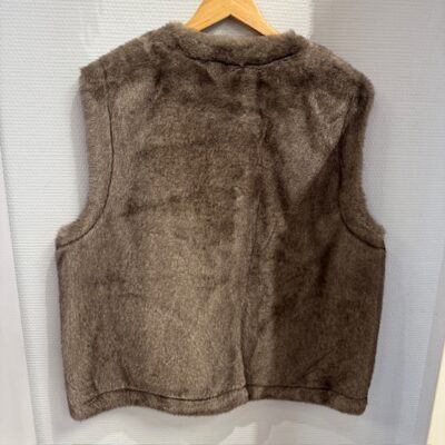 Gilet fourrure taupe – Image 2