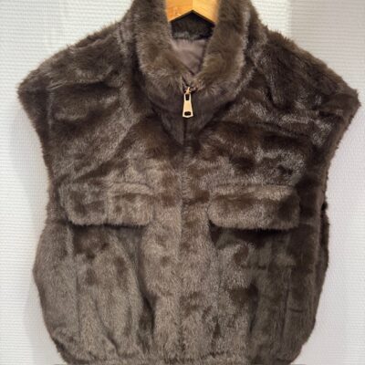 Gilet court marron