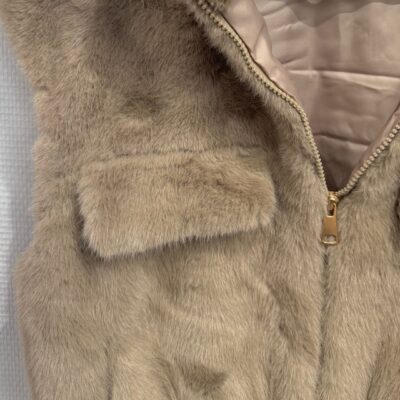 Gilet court taupe – Image 3