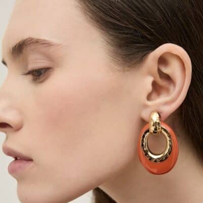 Boucles d'oreilles Selva acétate - Corail