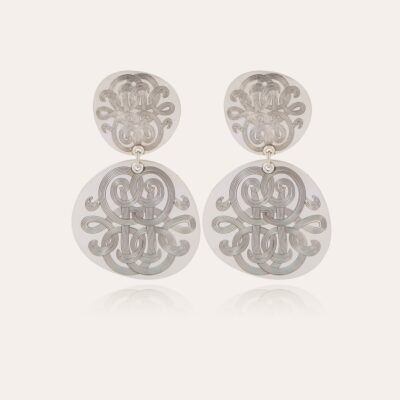 Boucles d'oreilles Diva Nuage argentées