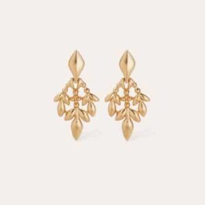 Boucles d'oreilles Olea dorées