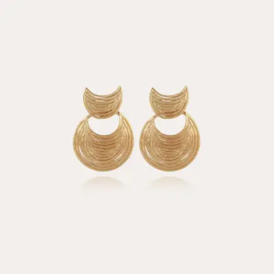 Boucles d'oreilles Luna Wave mini dorées