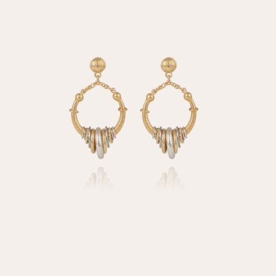 Boucles d'oreilles Maranzana mini bicolore